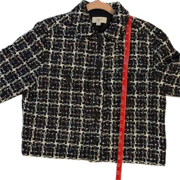 Loft Shimmer Tweed Cropped Jacket - Picture 9 of 10